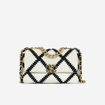 Chanel Chanel 19 Calfskin Black Shoulder Bag Calfskin Rovelle Bags