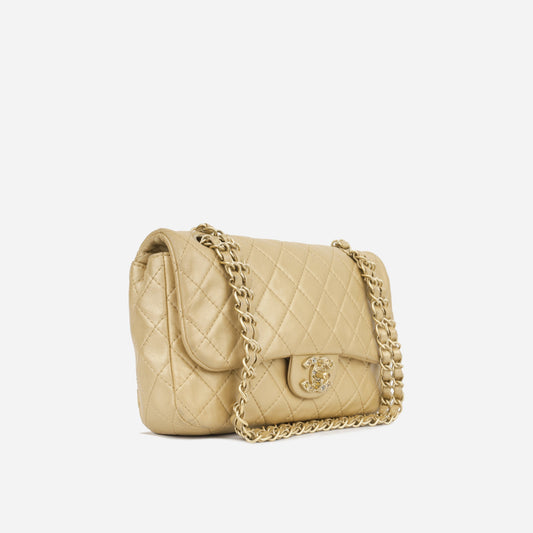 Chanel Seasonal Flap - Champagne Gold Rovelle Bags