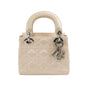 Lady Dior Mini Beige Silk Handbag Rovelle Bags