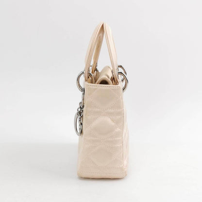 Lady Dior Mini Beige Silk Handbag Rovelle Bags