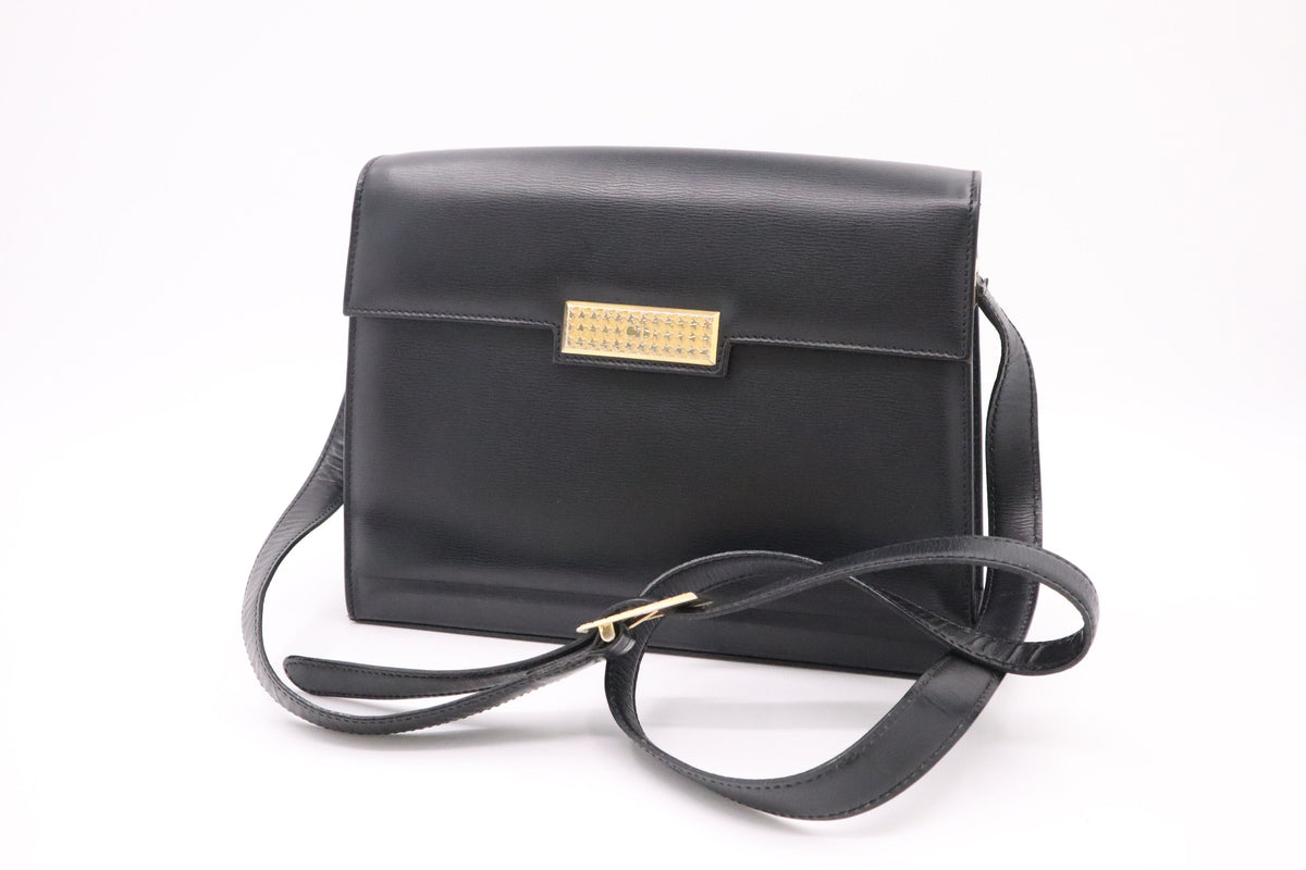 Dior Shoulder Bag in Black Leather Rovelle Bags