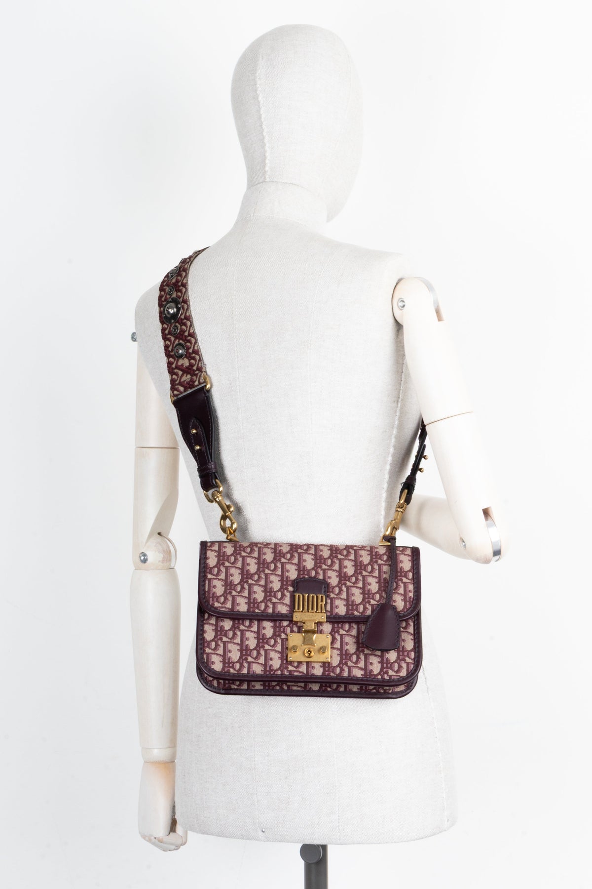 Christian Dior Dioraddict Crossbody Bag Oblique Burgundy Rovelle Bags