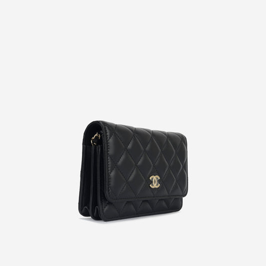 Chanel Wallet On Chain Lambskin Black Crossbody Style 11 Rovelle Bags