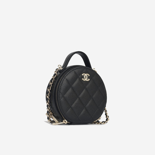 Chanel Round Clutch On Chain With Handle Rovelle Bags