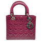 Lady Dior Medium Purple Patent Leather Handbag Rovelle Bags