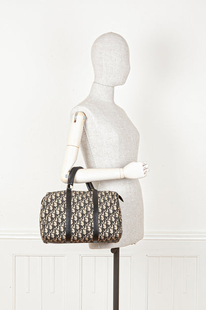 Christian Dior Boston Bag Oblique Blue Rovelle Bags
