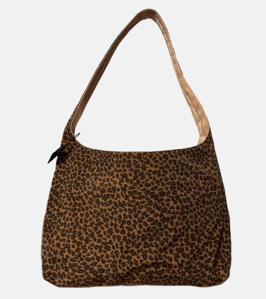 Bottega Veneta Nylon Leopard Hobo Shoulder Bag