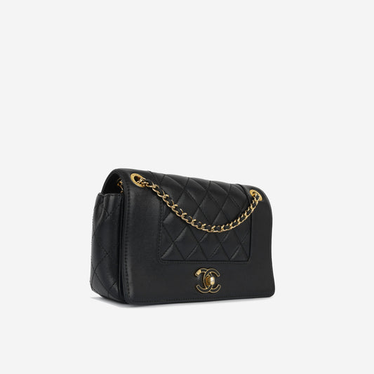 Chanel Mini Mademoiselle - Black Calfskin Rovelle Bags