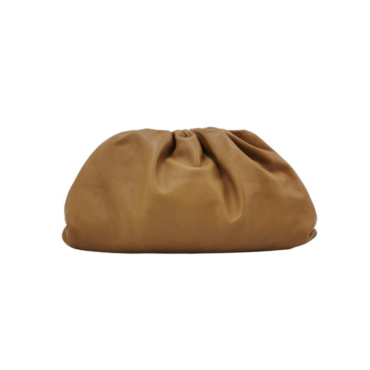 Bottega Veneta Pouch Calfskin Leather Caramel Brown Large