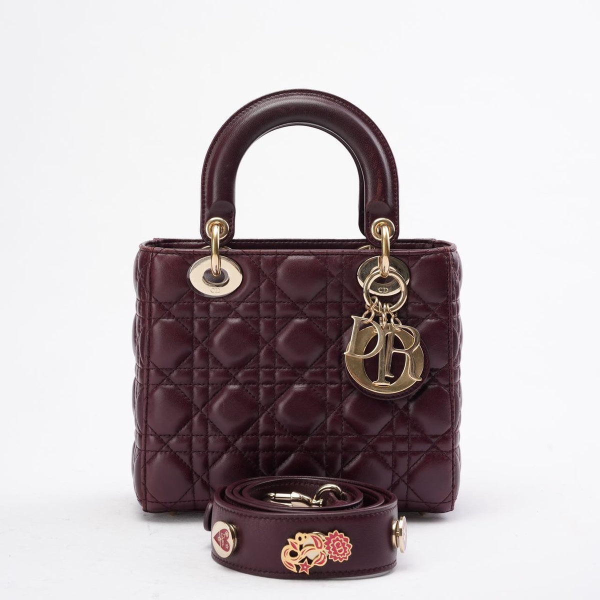 Dior Small Lady Dior My Abcdior Bag In Burgundy 2018 Rovelle Bags
