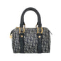 Christian Dior Trotter Boston Cloth Oblique Mini Black Handbag Rovelle Bags