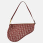 Dior Trotter Mini Saddle bag Burgundy Red Oblique Rovelle Bags