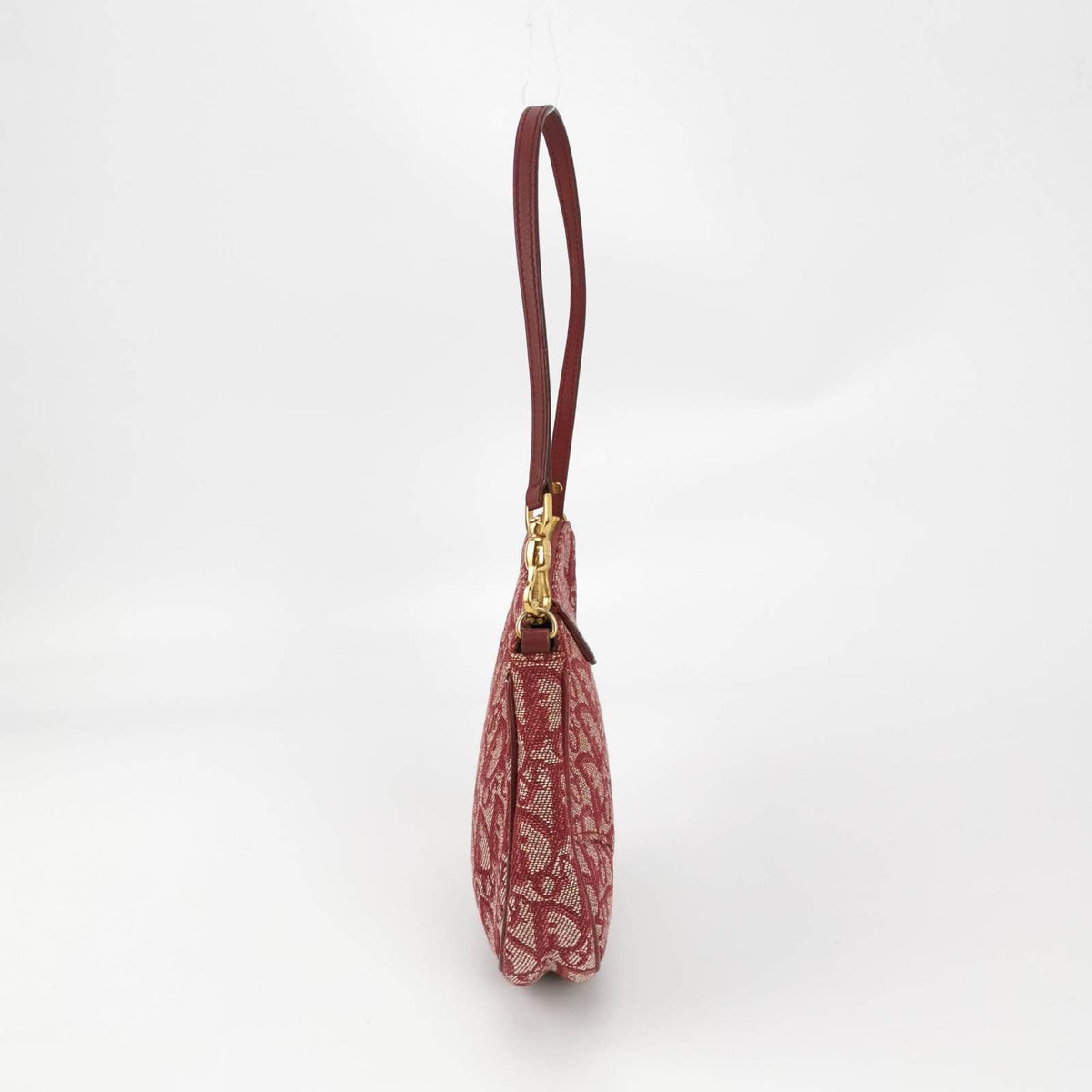Dior Trotter Mini Saddle bag Burgundy Red Oblique Rovelle Bags