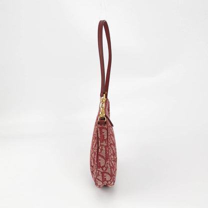 Dior Trotter Mini Saddle bag Burgundy Red Oblique Rovelle Bags
