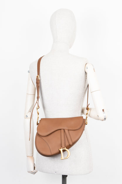 Christian Dior Medium Soft Saddle Bag Camel Rovelle Bags