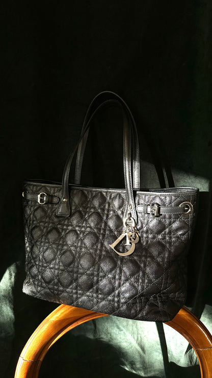 Christian Dior Panarea Cannage Tote Black Rovelle Bags