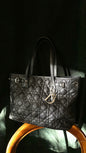 Christian Dior Panarea Cannage Tote Black Rovelle Bags