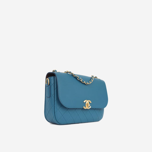 Chanel Multi Pouching Flap - Blue Rovelle Bags