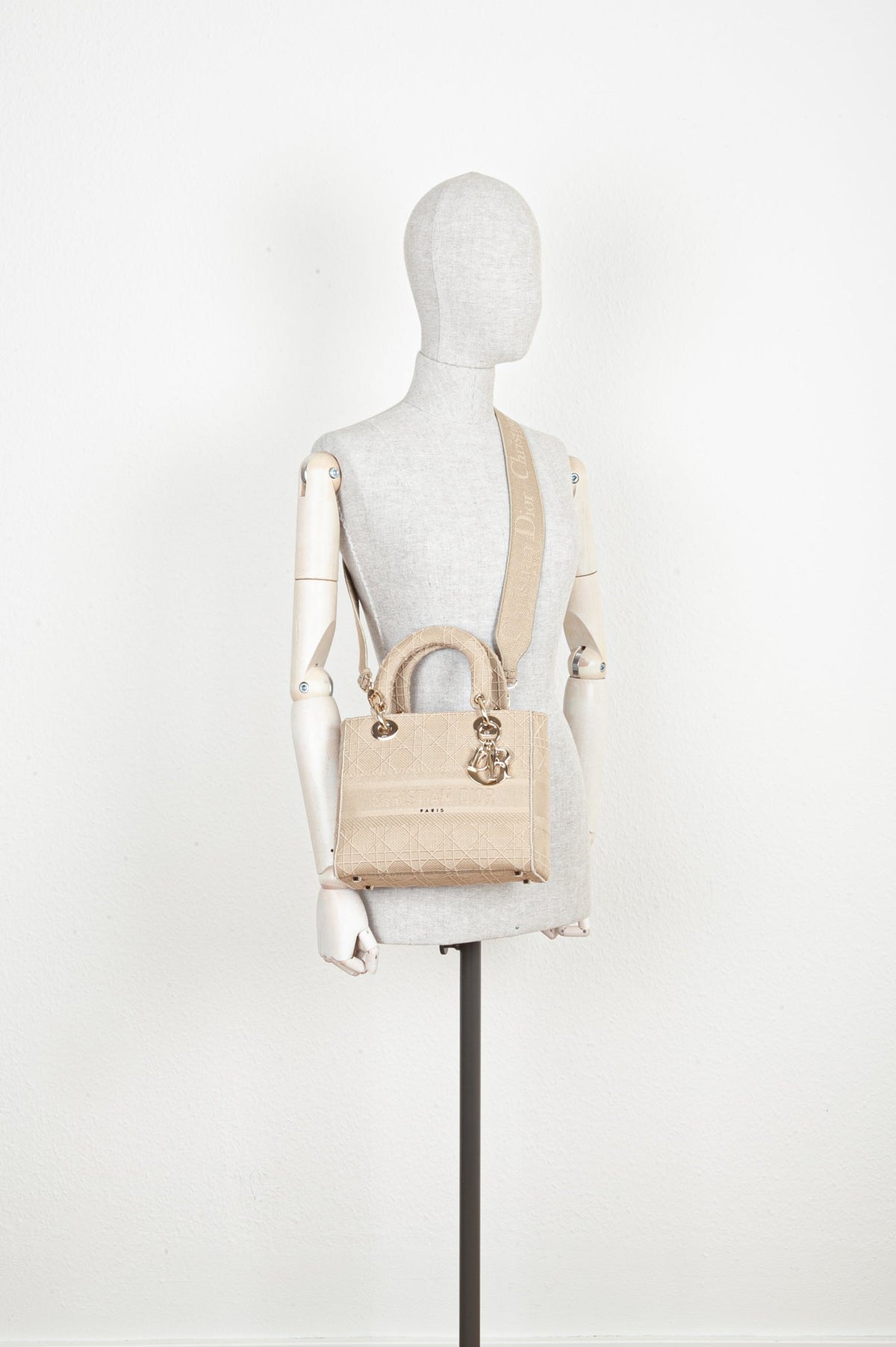 Dior Lady Dior Canvas Handbag Rovelle Bags