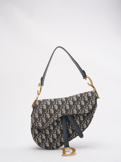 Dior Saddle Bag Medium Blue Oblique Jacquard 2020 Rovelle Bags