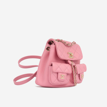Chanel Luxury Lambskin Gold Backpack Rovelle Bags