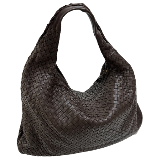 Bottega Veneta Hobo Bag Large Dark Brown Lambskin leather
