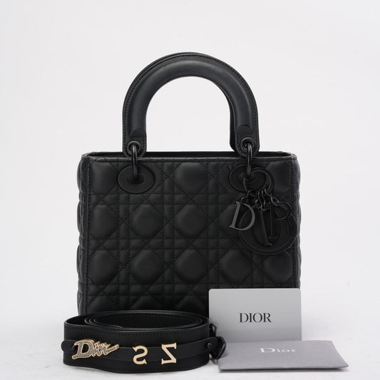 Christian Dior Matte Black Small Lady Dior Bag 2023 Rovelle Bags