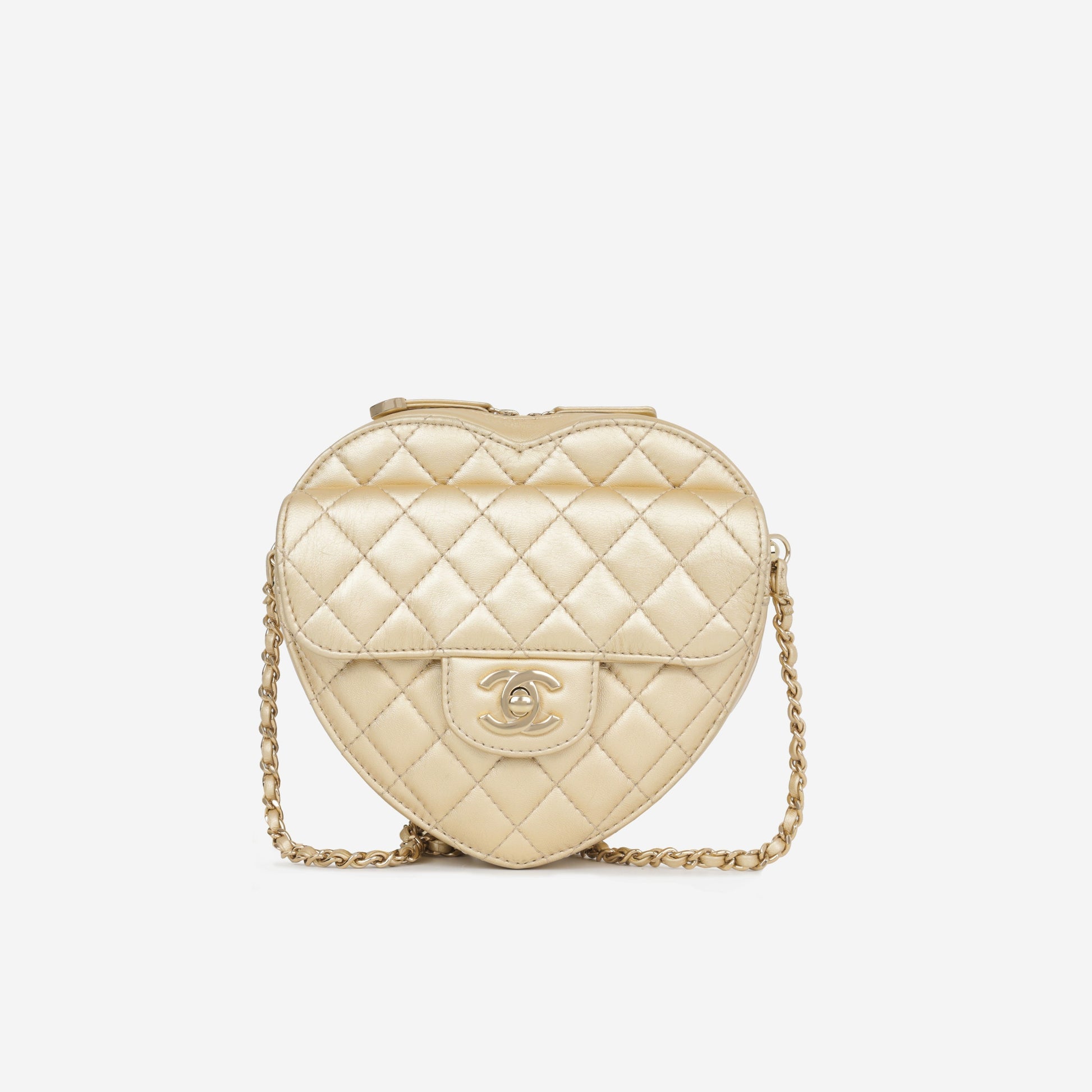 Chanel Luxury Lambskin Gold Handbag Style 10 Rovelle Bags