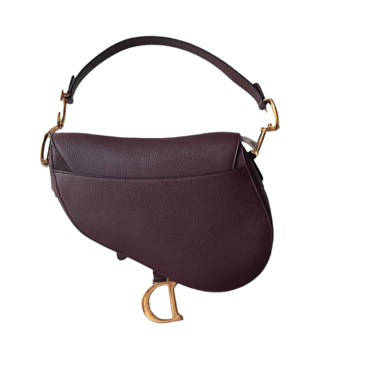 Dior Saddle Burgundy Medium Grained Leather Handbag Rovelle Bags
