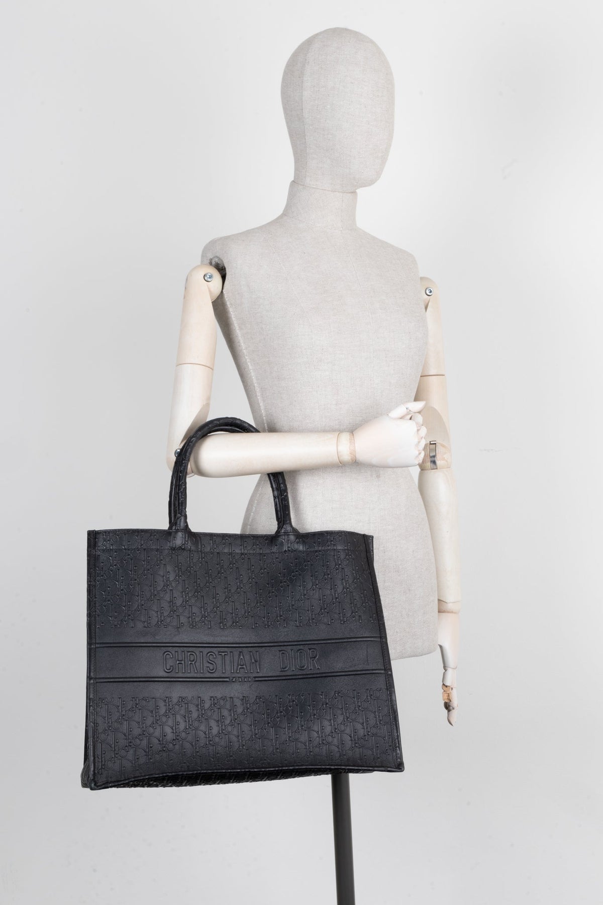 Dior Book Tote Leather Black Tote Bag Style 2 Rovelle Bags