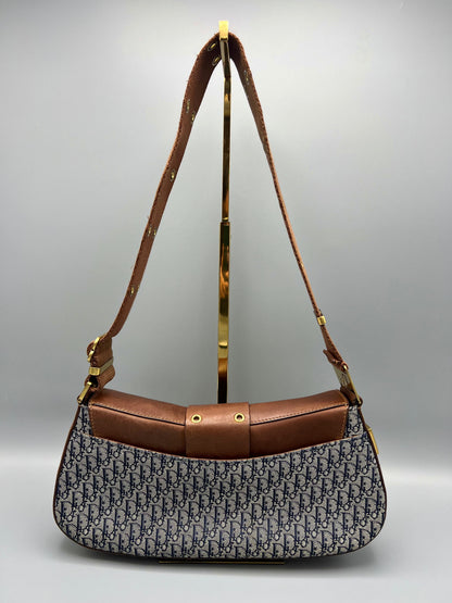 Dior Leather Canvas Shoulder Bag Rovelle Bags