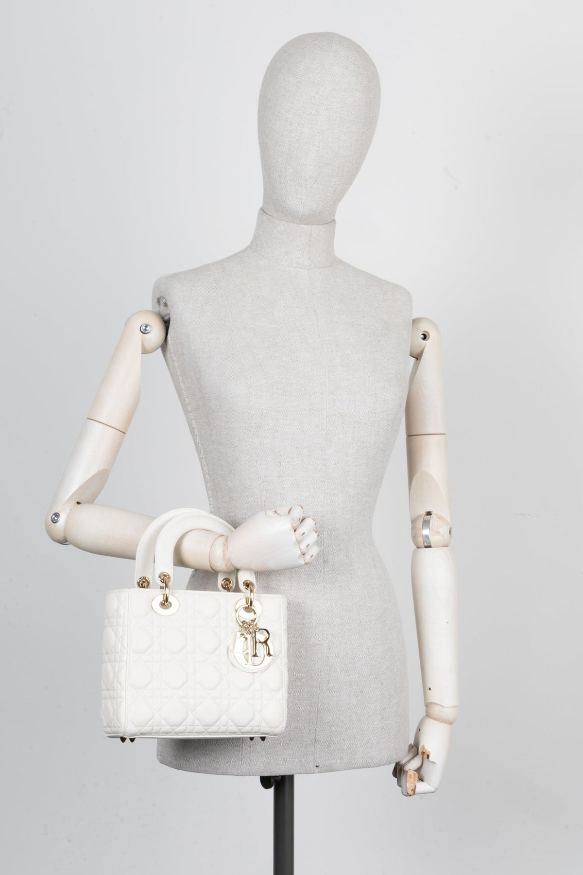 Christian Dior Small Lady Dior My Abcdior Bag White Rovelle Bags