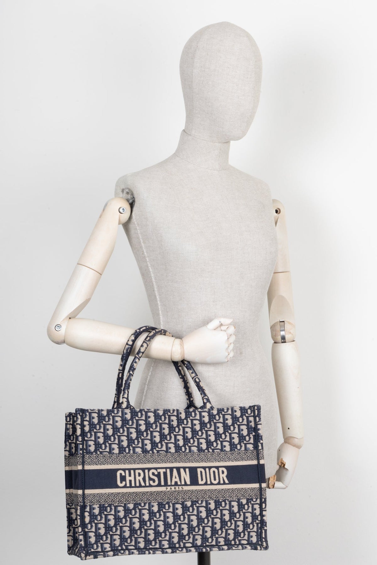 Christian Dior Book Tote Medium Oblique Blue Rovelle Bags