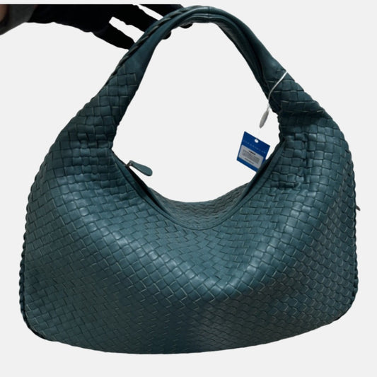 Bottega Veneta Hobo Bag Medium Lambskin leather Teal 45cm