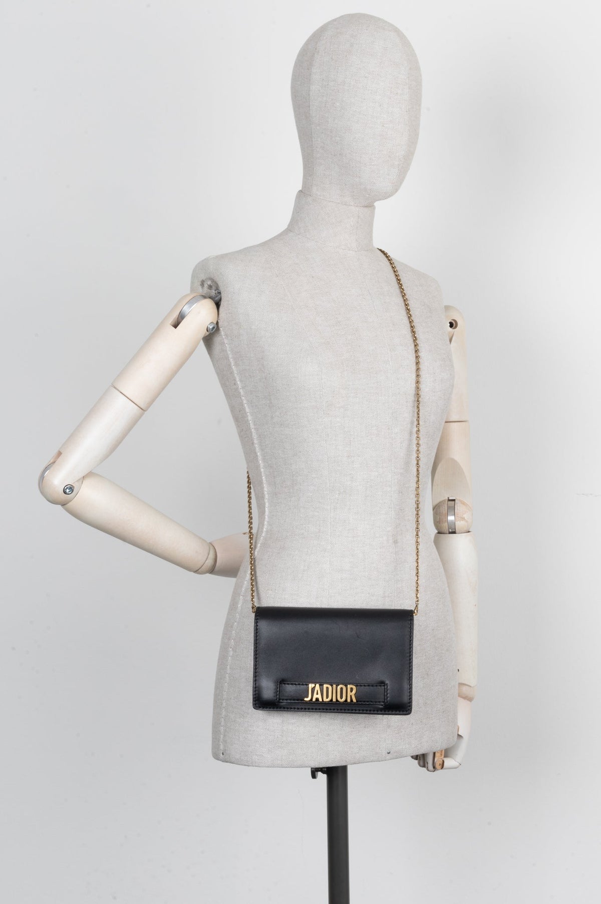 Christian Dior J Adior Crossbody Bag Leather Black Gold Rovelle Bags