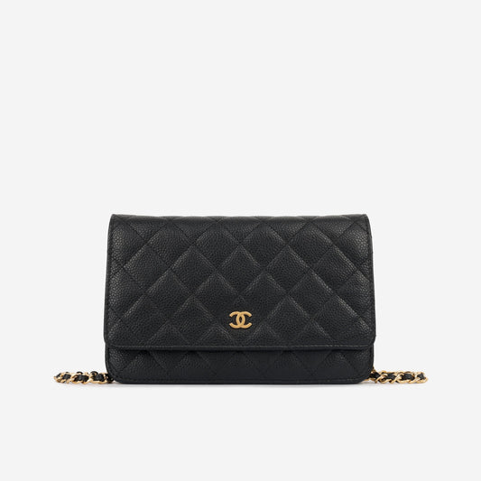 Chanel Wallet On Chain Lambskin Black Crossbody Style 3 Rovelle Bags