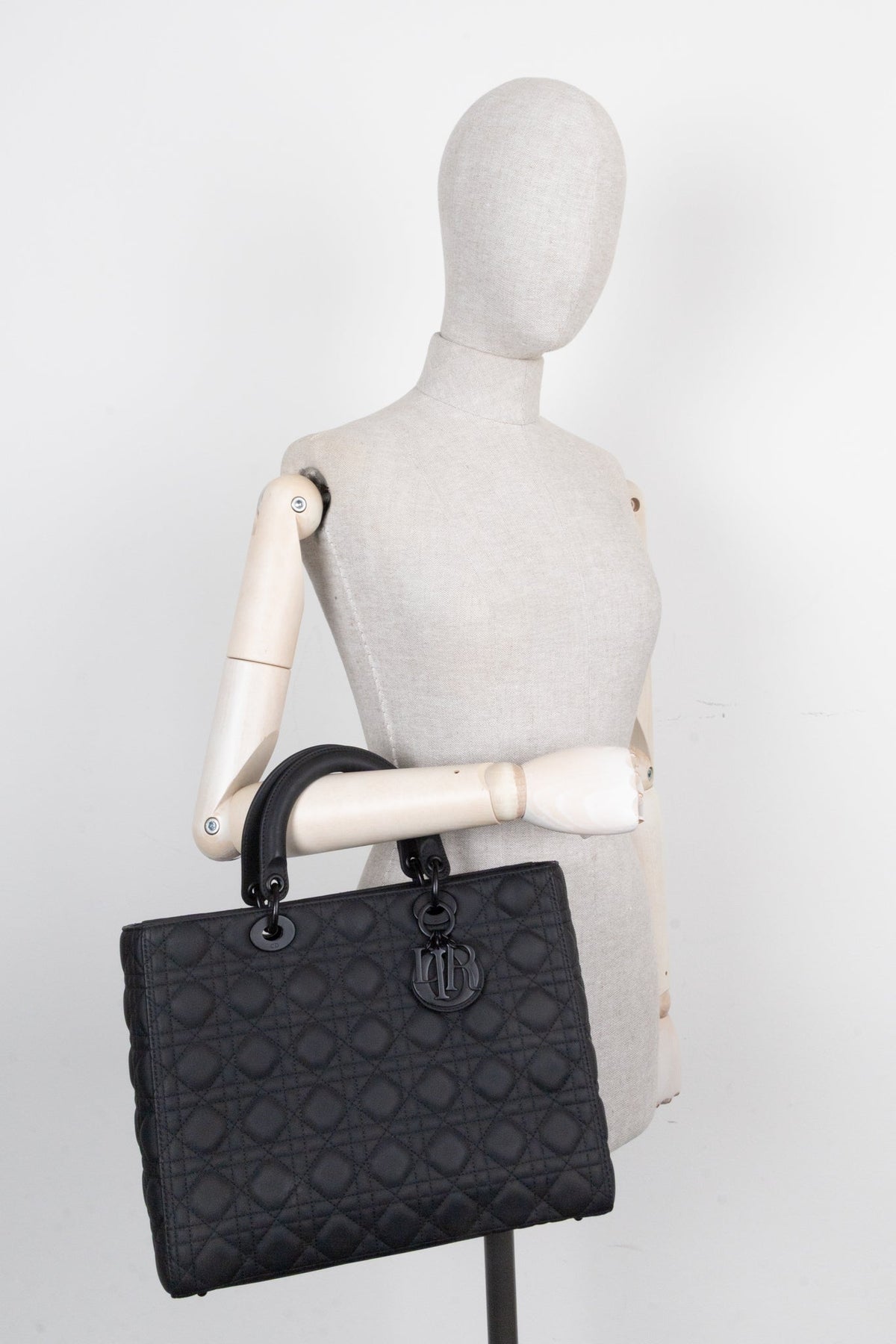 Christian Dior Large Lady Dior Bag Black Rovelle Bags