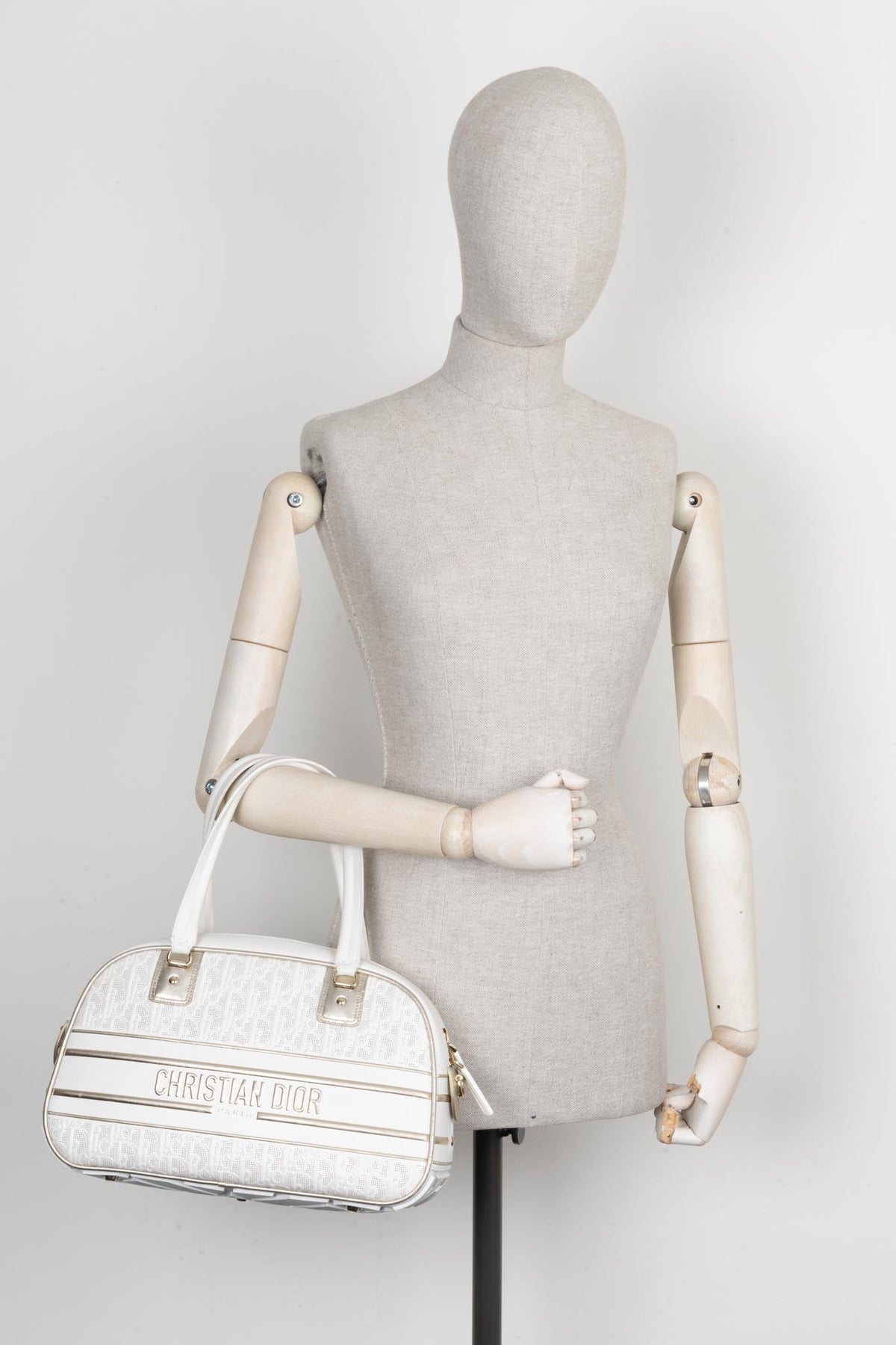 Christian Dior Vibe Zip Bowling Bag White Rovelle Bags