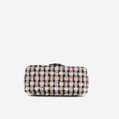 Chanel Mini Square Pearl Crush - Mixed Pink Tweed Rovelle Bags