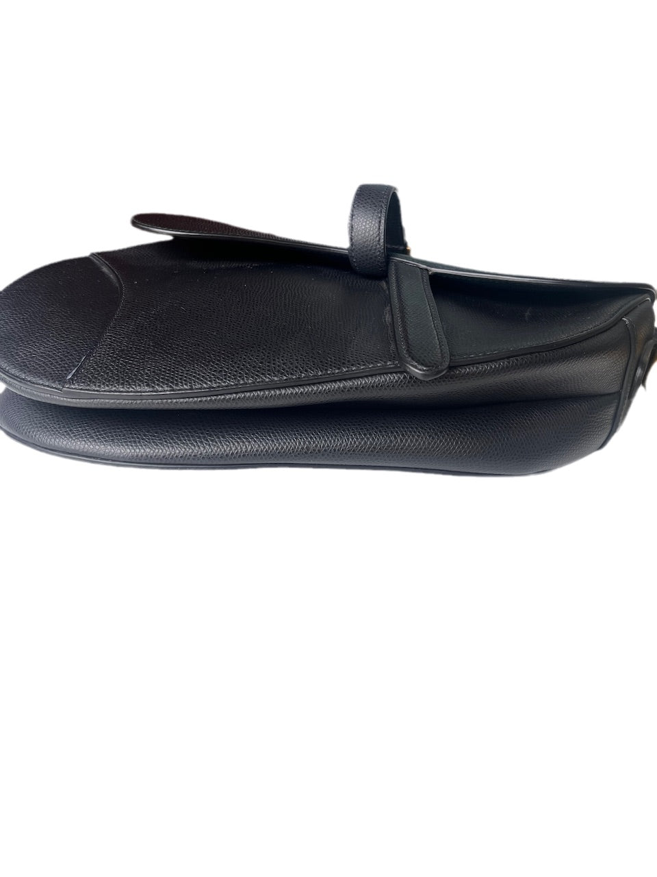 Dior Saddle Black Medium Grained Leather Handbag with Gold Hardware Rovelle Bags