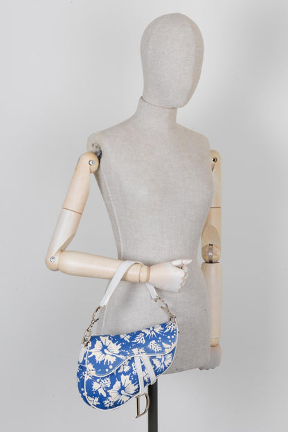 Christian Dior Surf Chick Saddle Bag Blue White Rovelle Bags