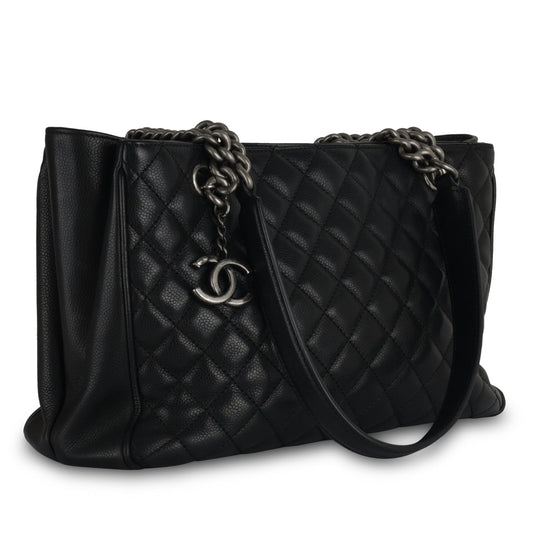 Chanel Quilted Shopper Tote - Black Caviar Rovelle Bags