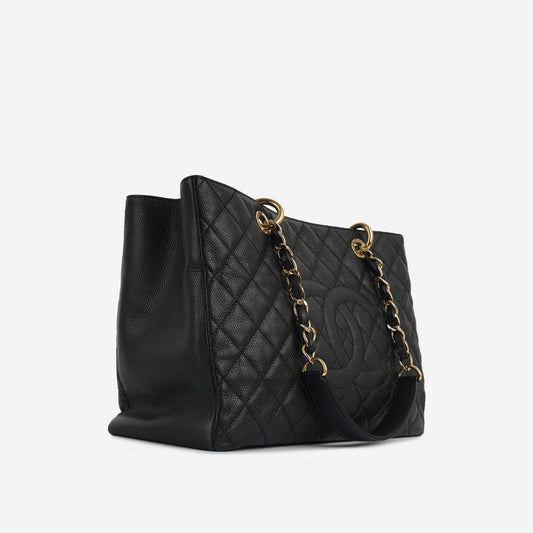 Chanel Shopping Tote Caviar Black Tote Bag Style 6 Rovelle Bags