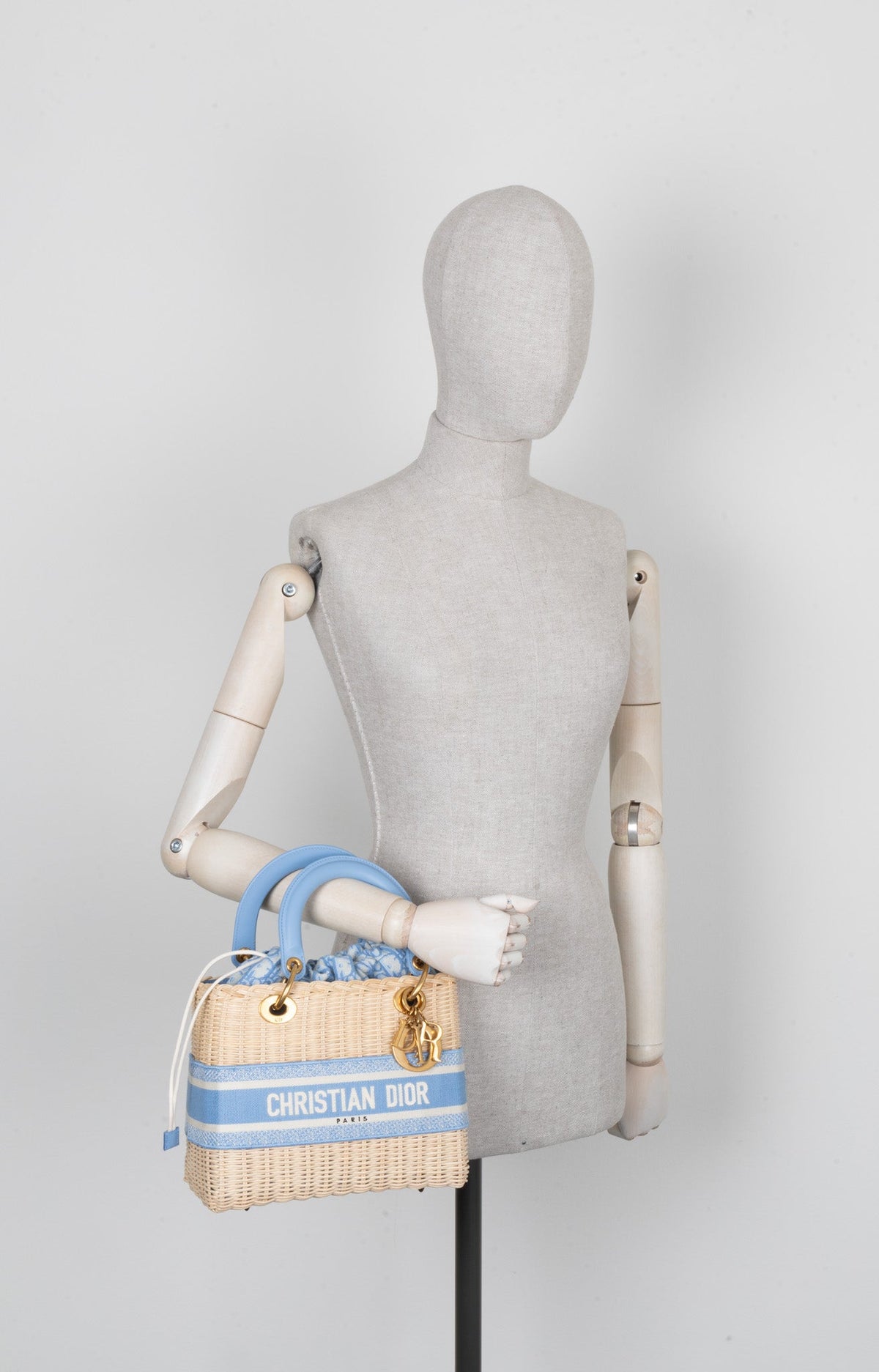 Christian Dior Dioriviera Medium Lady Dior Bag Blue Beige Rovelle Bags