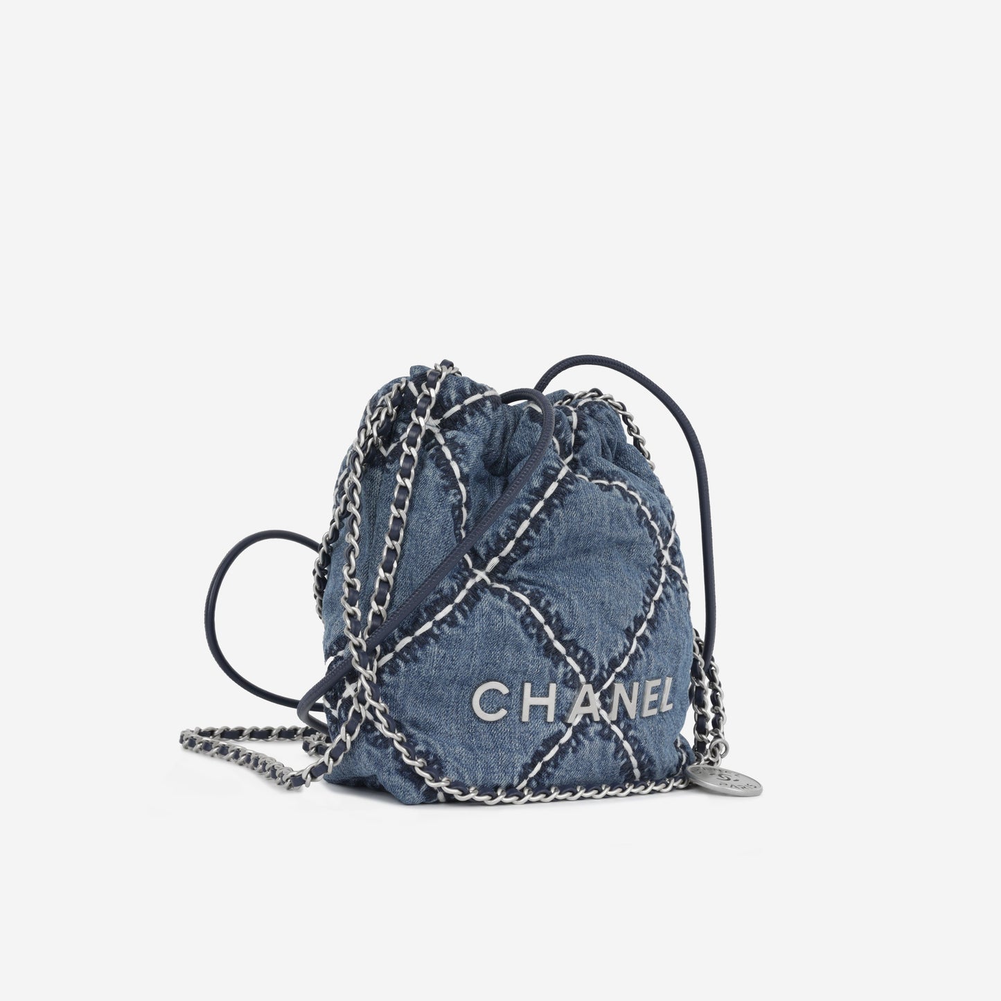 Chanel Chanel 22 Quilted Silver Shoulder Bag Rovelle Bags