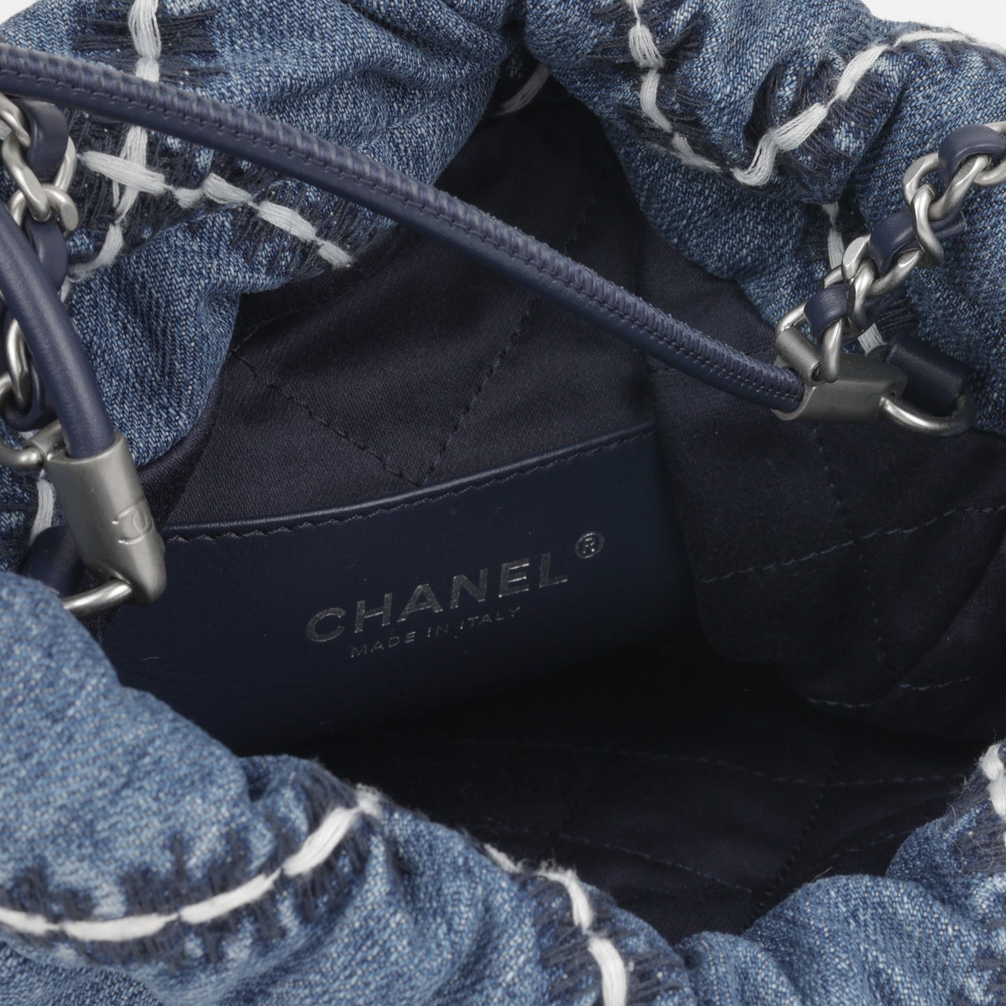 Chanel Chanel 22 Quilted Silver Shoulder Bag Rovelle Bags