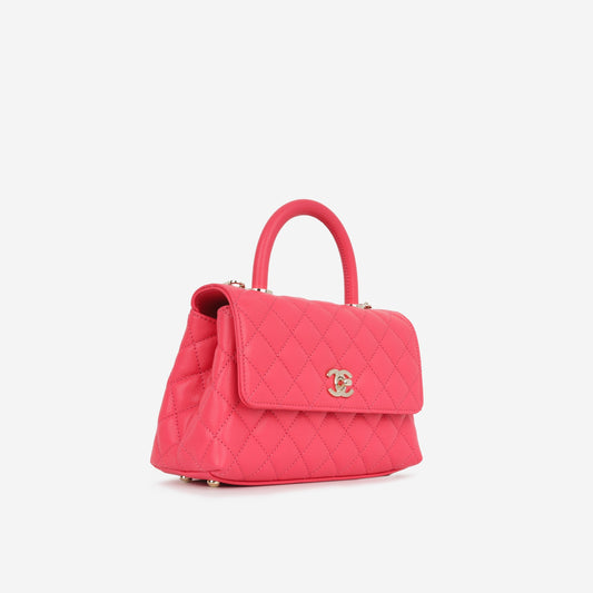 Chanel Small Coco Handle - Hot Pink Rovelle Bags