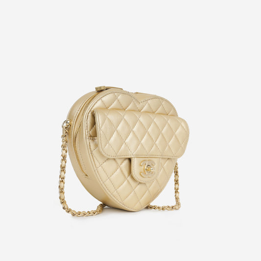 Chanel Luxury Lambskin Gold Handbag Style 10 Rovelle Bags