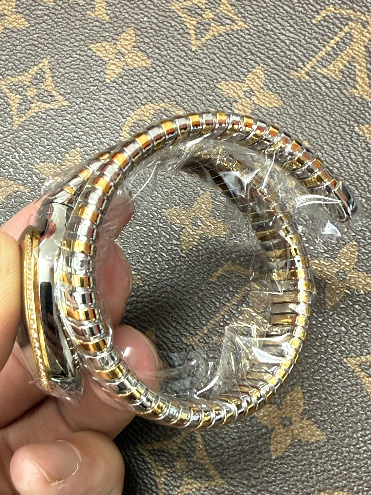 Bvlgari Serpenti Tubogas 35mm Diamond Ladies Gold Silver Black Dial Watch