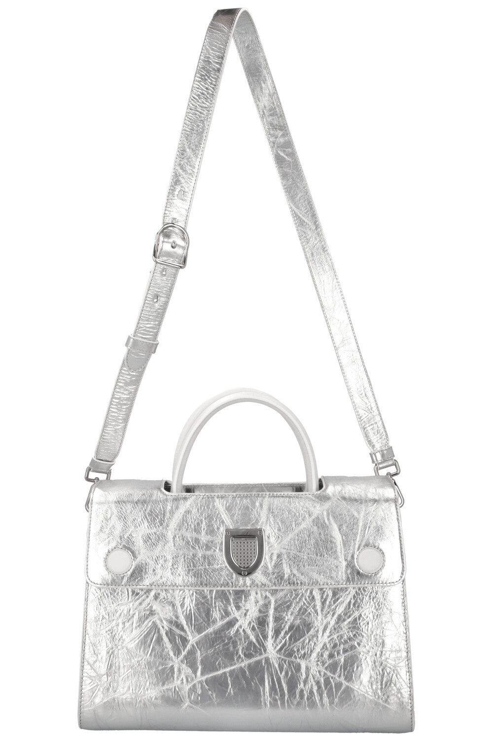 Christian Dior Medium Diorever Tote Leather Silver Rovelle Bags